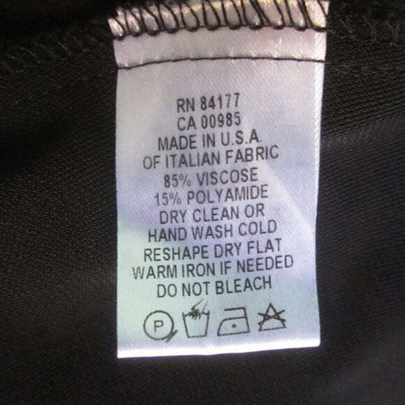 Diane Von Furstenberg Black Fitted Twist Front Dress Marked Size 6  32” Bust - Picture 7 of 12